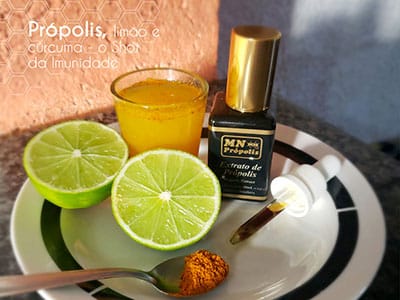 Própolis, limão e cúrcuma - o Shot da imunidade
