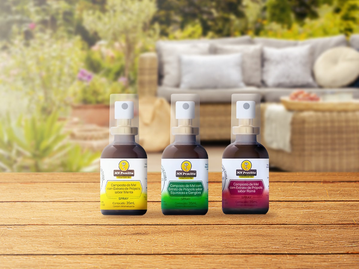 spray de mel com própolis